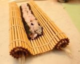 ピンクのお花太巻き、恵方巻き作り方4写真