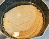 小鍋で二人前茹でられる♪水漬けパスタ作り方6写真