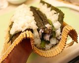 ピンクのお花太巻き、恵方巻き作り方8写真