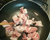 チンゲン菜と豚肉と卵のとろみ炒め作り方1写真