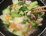チンゲン菜と豚肉と卵のとろみ炒め作り方5写真