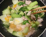 チンゲン菜と豚肉と卵のとろみ炒め作り方5写真