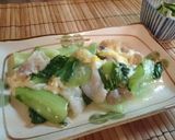 チンゲン菜と豚肉と卵のとろみ炒め作り方6写真