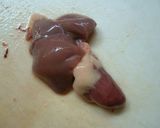ほくほくレバーの甘辛煮とハツの塩焼き♪作り方1写真