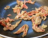牛肉とチンゲン菜の中華風炒め。作り方3写真