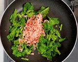 桜えびと菜の花のスパゲティ作り方4写真