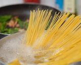桜えびと菜の花のスパゲティ作り方5写真