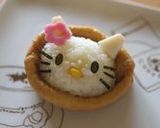 キティ稲荷弁当（キャラ弁）作り方9写真