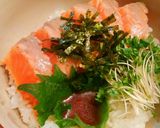 ランチにも＊炙りサーモンのユッケ丼作り方12写真