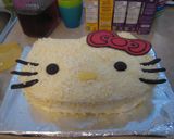 キャラクターケーキ　キティちゃん作り方5写真