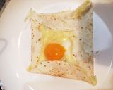 簡単朝食＊トルティーヤでハムチガレット風作り方3写真