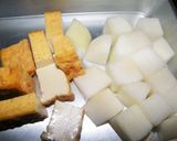 カレー味の厚揚げ大根作り方1写真