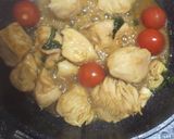 鶏肉と、ルッコラのミニトマトてりやき風作り方6写真