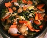 中華丼とんとんぼーると鶏肉いり作り方4写真