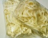 丸亀製麺ごっこ★熱々「明太釜玉うどん」作り方2写真