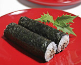 牛肉・牛蒡煮で中巻き～うちの恵方巻き作り方13写真