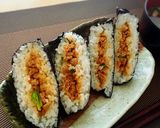 激ウマ！！超簡単肉味噌おにぎらず⁂作り方4写真