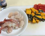 海老・ホタテ・かぼちゃのレッドカレー作り方1写真