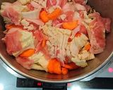 酒粕入り豆乳と白菜のス—プ作り方1写真