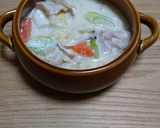 酒粕入り豆乳と白菜のス—プ作り方4写真