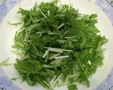 簡単♪水菜と豚肉と長芋の山かけサラダ作り方3写真