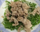 簡単♪水菜と豚肉と長芋の山かけサラダ作り方5写真