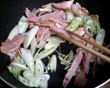 焼豚と長ネギのレモン醤油パスタ作り方3写真