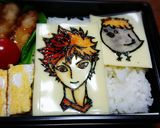 海苔アート キャラ弁 ハイキュー作り方3写真