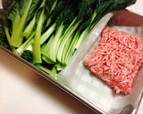 あっと言う間！ターサイと豚ひき肉の炒め物作り方1写真