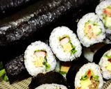 韓国風 アボカド豚肉の恵方巻き.海苔巻き作り方10写真