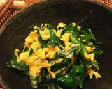 シンプル簡単！夕食のもう一品ニラの卵とじ作り方3写真