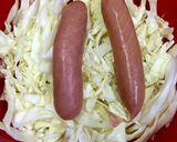 バジル風味のソーセージとキャベツサンド♬作り方2写真