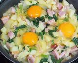 朝ごはん♪新じゃがチーズdeすごもり卵作り方3写真
