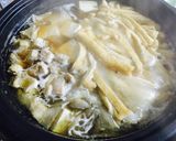 水菜と鶏肉のお鍋 〆はお蕎麦で作り方5写真