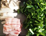 新野菜アスパラ菜とエリンギのオリーブ炒め作り方1写真