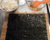 韓国風の海苔巻き甘辛牛肉入り作り方6写真