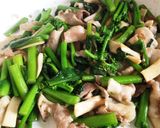 新野菜アスパラ菜とエリンギのオリーブ炒め作り方5写真