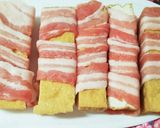 厚揚げの豚バラ肉巻き♡作り方1写真