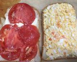 朝食ランチに卵トマ、チーズのサンドイッチ作り方2写真