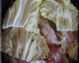 豚バラ白菜の十六茶蒸し作り方2写真