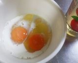納豆オムレツ焦がし葱餡掛け♪作り方2写真