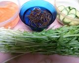 水菜★ニンジン★胡瓜★木耳の中華風サラダ作り方1写真