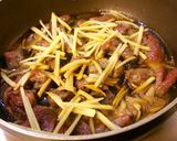 カレー用牛肉で佃煮。作り方5写真