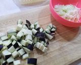 ナスの肉味噌パスタ作り方1写真