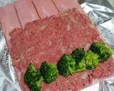 野菜入りベーコン巻きミートローフ作り方2写真