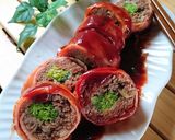 野菜入りベーコン巻きミートローフ作り方7写真
