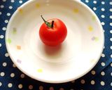 お弁当に♪葉っぱ付きミニトマトりんご作り方4写真
