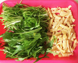 簡単⁈水菜と油揚げの炒め煮♪作り方1写真