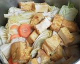 ぱぱっと！白菜と厚揚げの煮物作り方1写真