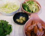 簡単セロリ入りナポリタン作り方1写真
